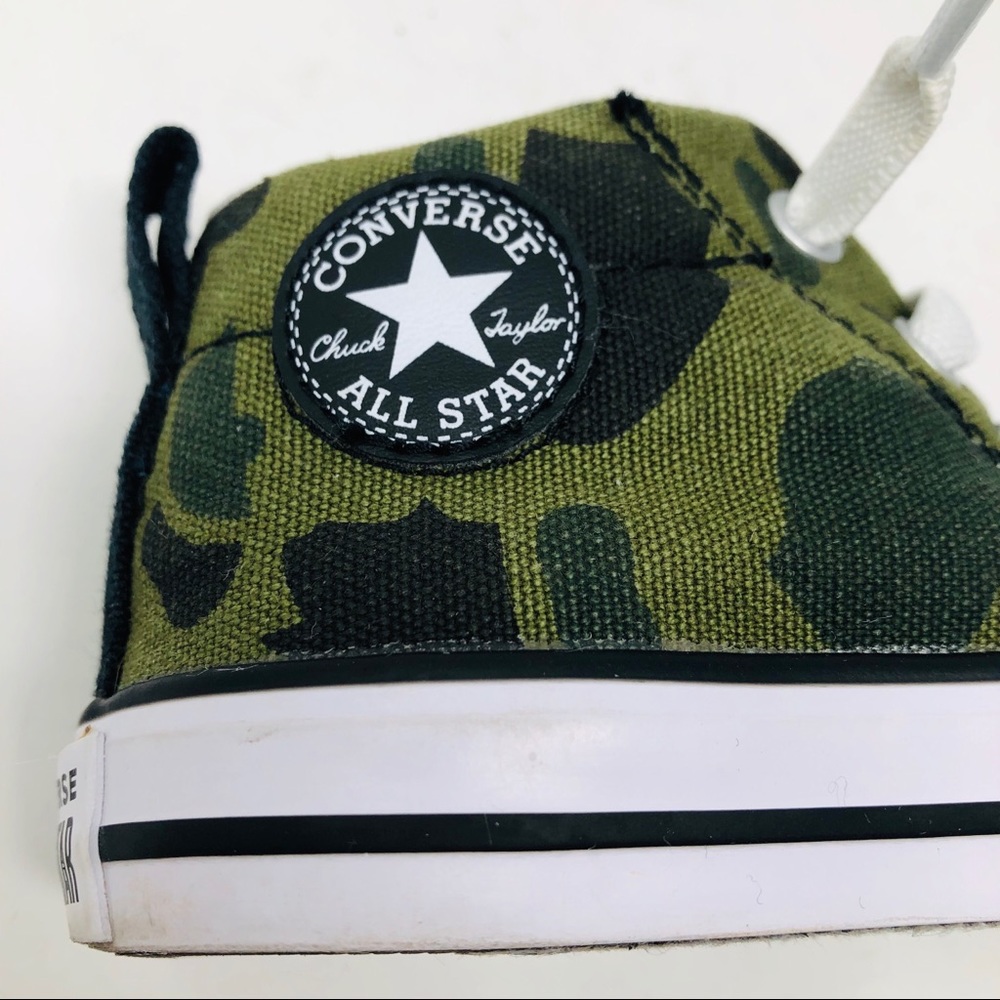 ❌SOLD❌ CONVERSE TODDLER CAMO MID SNEAKERS SZ6 - Picture 6 of 8